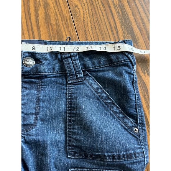 Source of Wisdom woman’s pull on button front straight leg jean size 0 - Picture 11 of 14